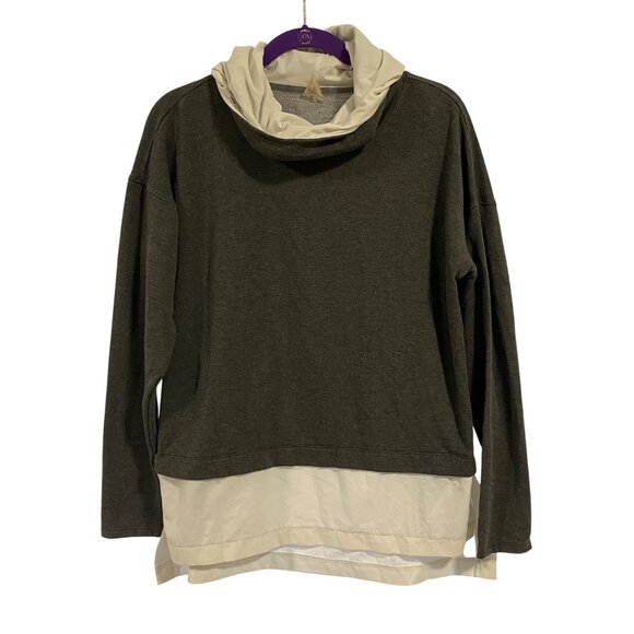 CALIA by Carrie Underwood Effortless Mixed Media Dark Heather Grey Hoodie Size L - Picture 1 of 7
